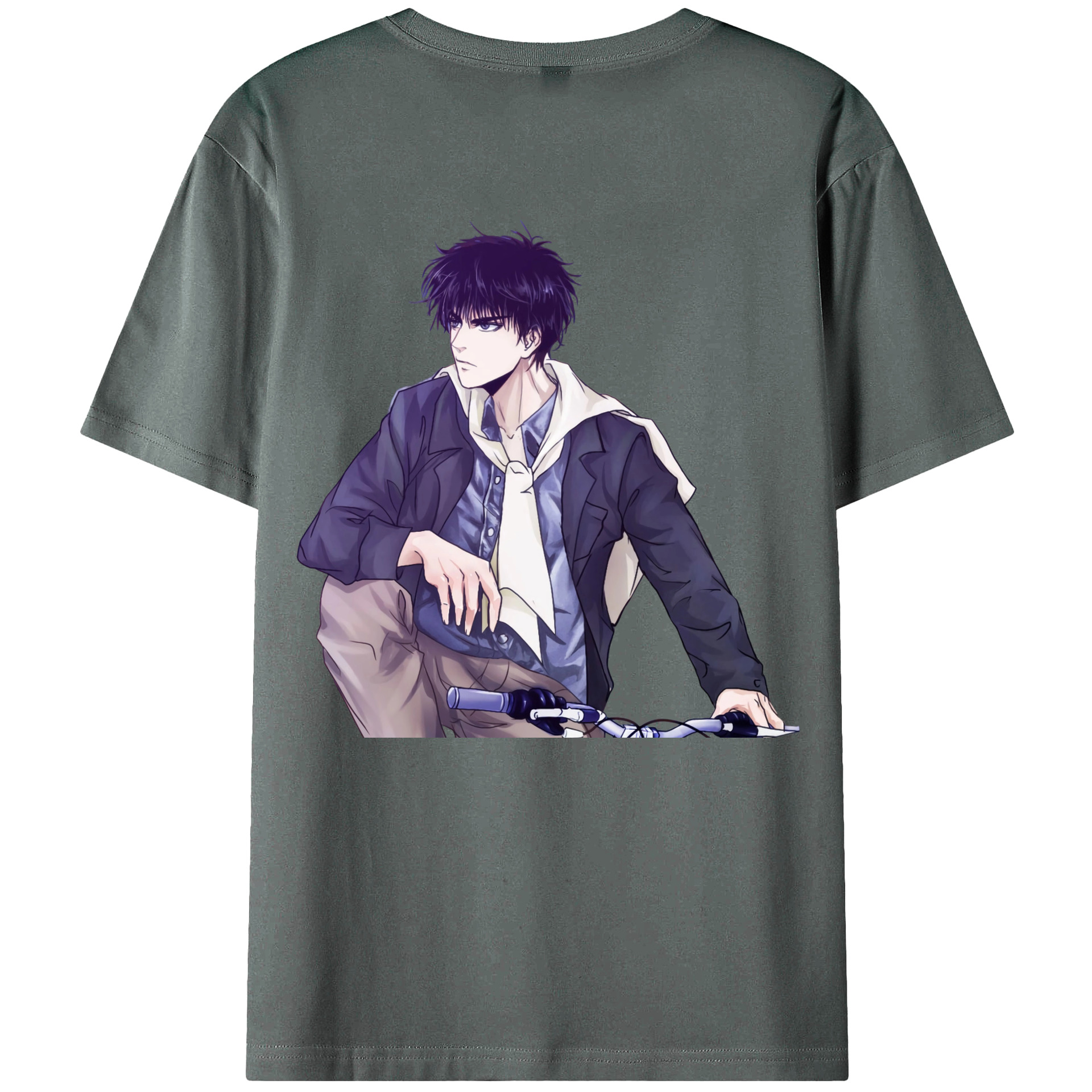 （画像用） SLAM DUNK／スラムダンク 綿100％ メンズ半袖Tシャツ（バックプリント） 通気性